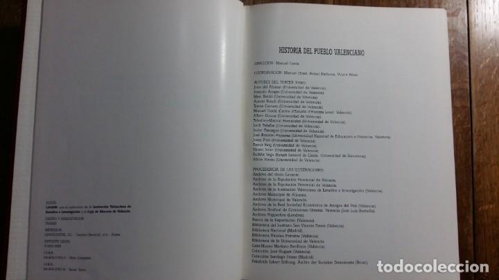 Libros de segunda mano: Historia del pueblo valenciano . 3 Tomos. - Foto 3