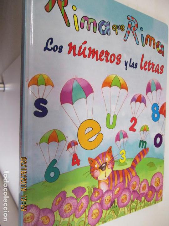 Libros de segunda mano: RIMA QUE RIMA , LOS NUMEROS Y LAS LETRAS , LIBSA -2003 - Foto 1