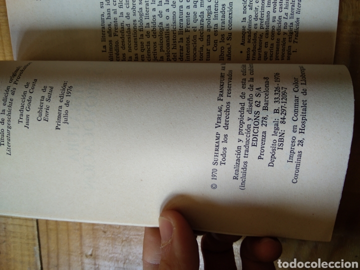 Libros de segunda mano: HANS ROBERT JAUSS. LA LITERATURA COMO PROTECCI&Oacute;N #0140 - Foto 2