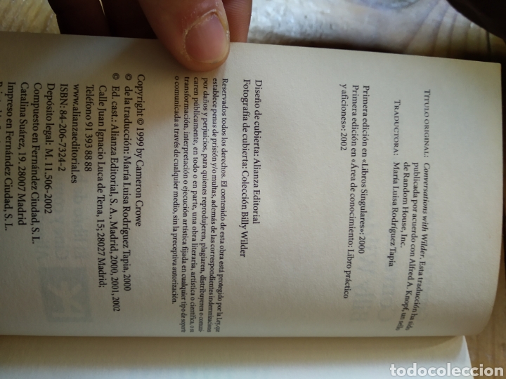 Libros de segunda mano: CONVERSACIONES CON BILLY WILDER. CAMERON CROWE #1525 - Foto 3