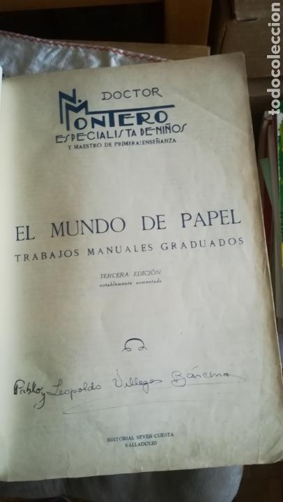 Libros de segunda mano: El mundo del papel,antiguo libro de papiroflexia - Foto 5