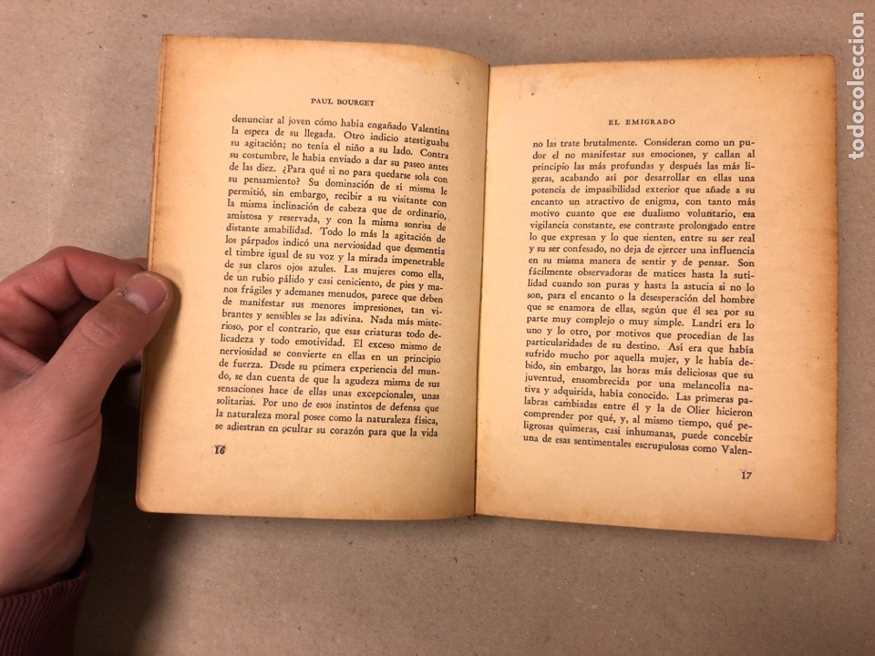 Libros de segunda mano: EL EMIGRADO. PAUL BOURGET. EDITORIAL E.M.C.A. 1945. - Foto 3