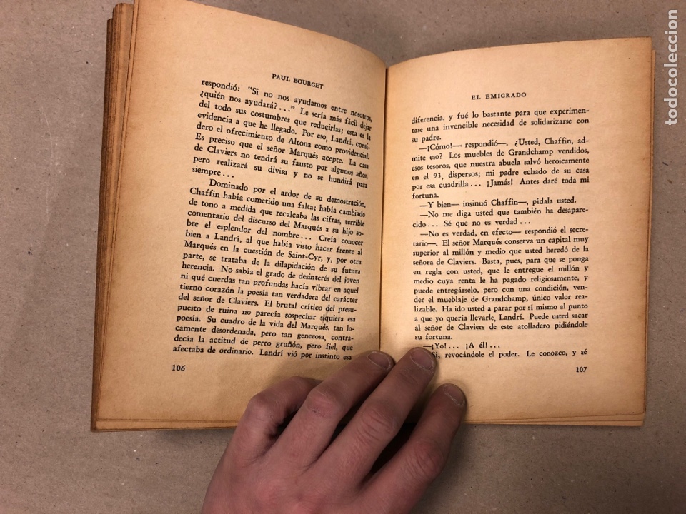 Libros de segunda mano: EL EMIGRADO. PAUL BOURGET. EDITORIAL E.M.C.A. 1945. - Foto 4