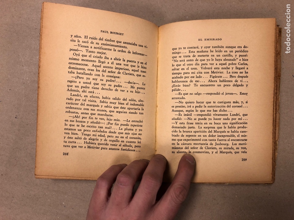 Libros de segunda mano: EL EMIGRADO. PAUL BOURGET. EDITORIAL E.M.C.A. 1945. - Foto 6