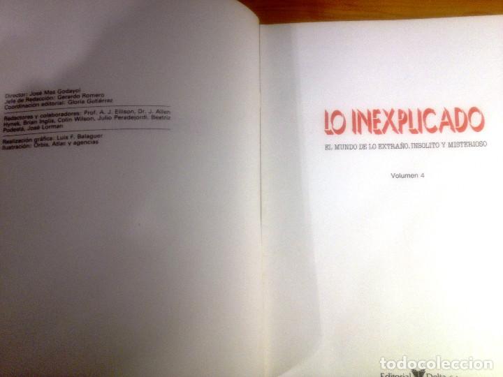 Libros de segunda mano: LO INEXPLICADO- TOMO 4 - Foto 2