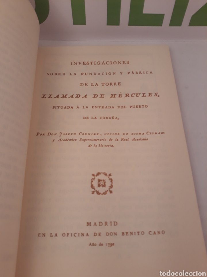 Libros de segunda mano: La Torre De Hercules. Facsimil.Joseph Cornide. Banco de Bilbao. - Foto 3