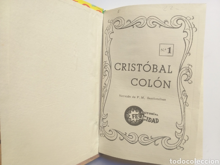 Libros de segunda mano: Crist&oacute;bal Col&oacute;n editorial felicidad n&uacute;mero 1 - Foto 7