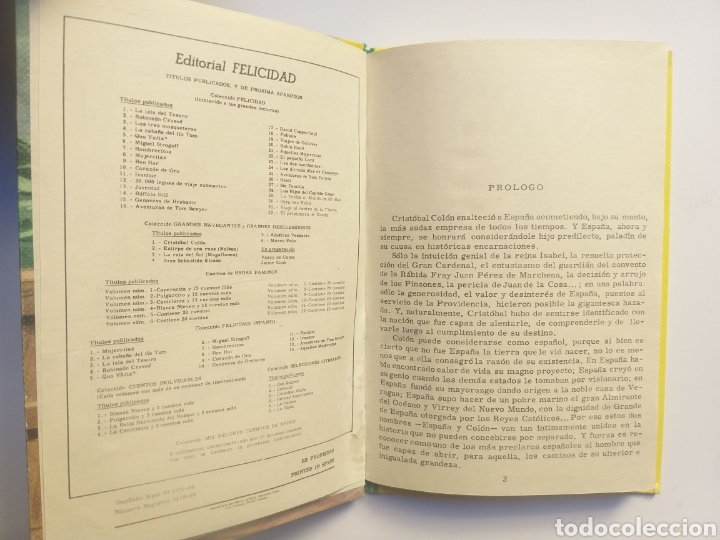 Libros de segunda mano: Crist&oacute;bal Col&oacute;n editorial felicidad n&uacute;mero 1 - Foto 8