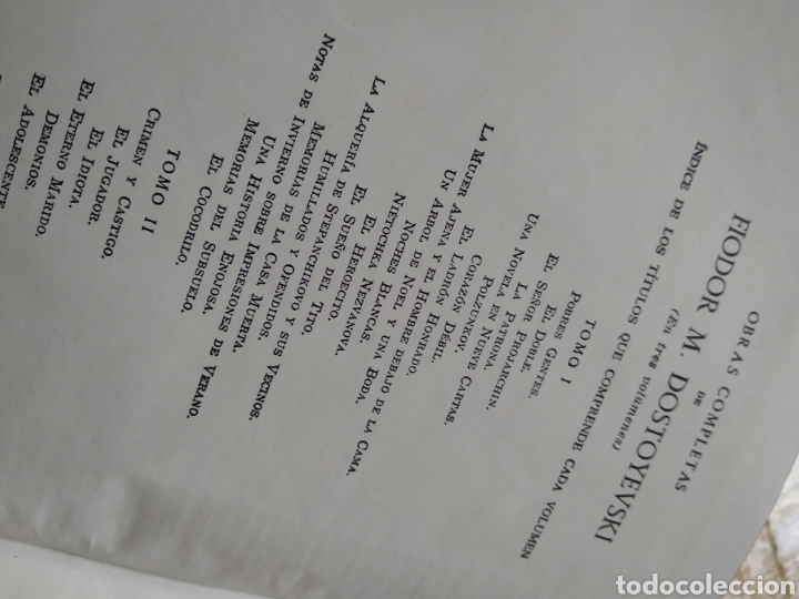 Libros de segunda mano: DOSTOYEVSKI. OBRAS COMPLETAS. TOMO I #2042 - Foto 3