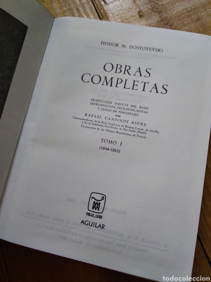 Libros de segunda mano: DOSTOYEVSKI. OBRAS COMPLETAS. TOMO I #2042 - Foto 4