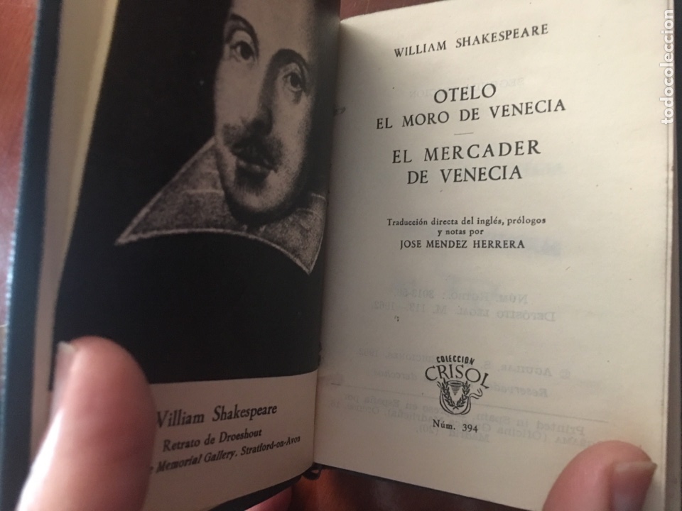 Libros de segunda mano: Libro crisol willian Shakespeare Otelo el mercader de Venecia - Foto 3