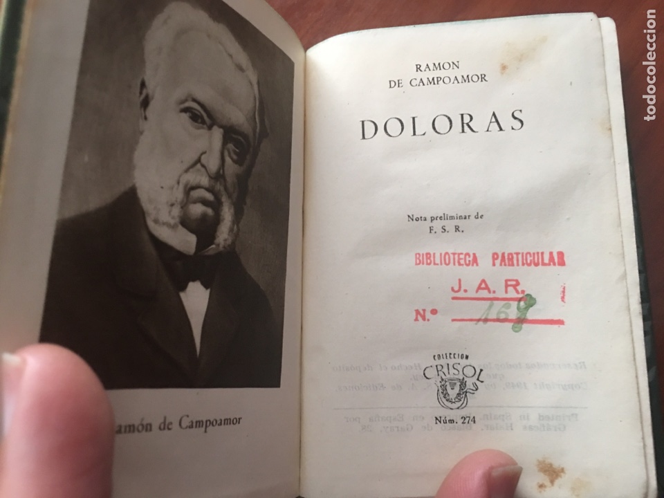 Libros de segunda mano: Libro crisol ramon campoamor doloras n&uacute;mero 274 - Foto 4