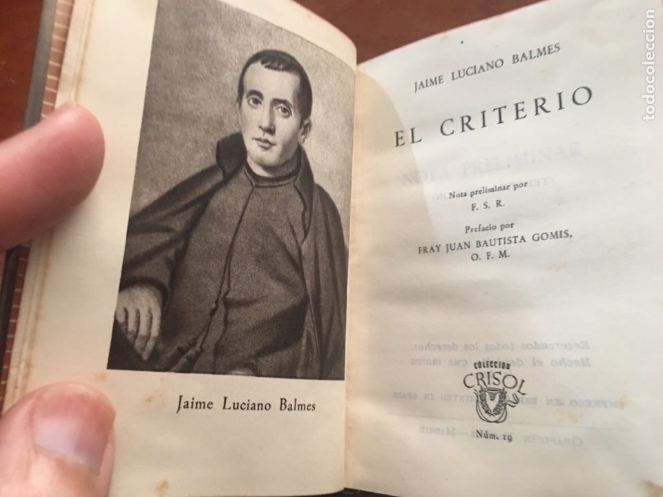 Libros de segunda mano: Libro crisol jaime Luciano balmes El criterio - Foto 4