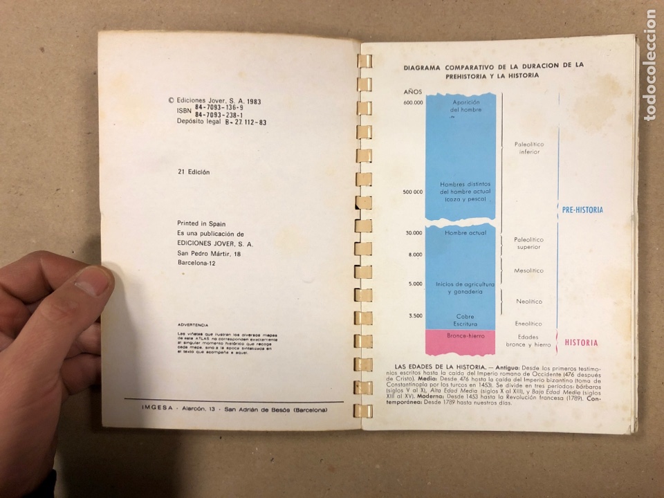 Libros de segunda mano: ATLAS DE HISTORIA UNIVERSAL. E. VALL&Eacute;S. EDICIONES JOVER 1983. - Foto 2