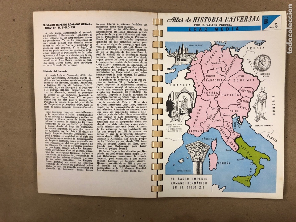 Libros de segunda mano: ATLAS DE HISTORIA UNIVERSAL. E. VALL&Eacute;S. EDICIONES JOVER 1983. - Foto 5