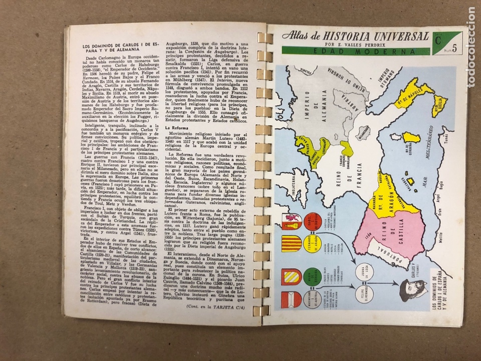 Libros de segunda mano: ATLAS DE HISTORIA UNIVERSAL. E. VALL&Eacute;S. EDICIONES JOVER 1983. - Foto 6