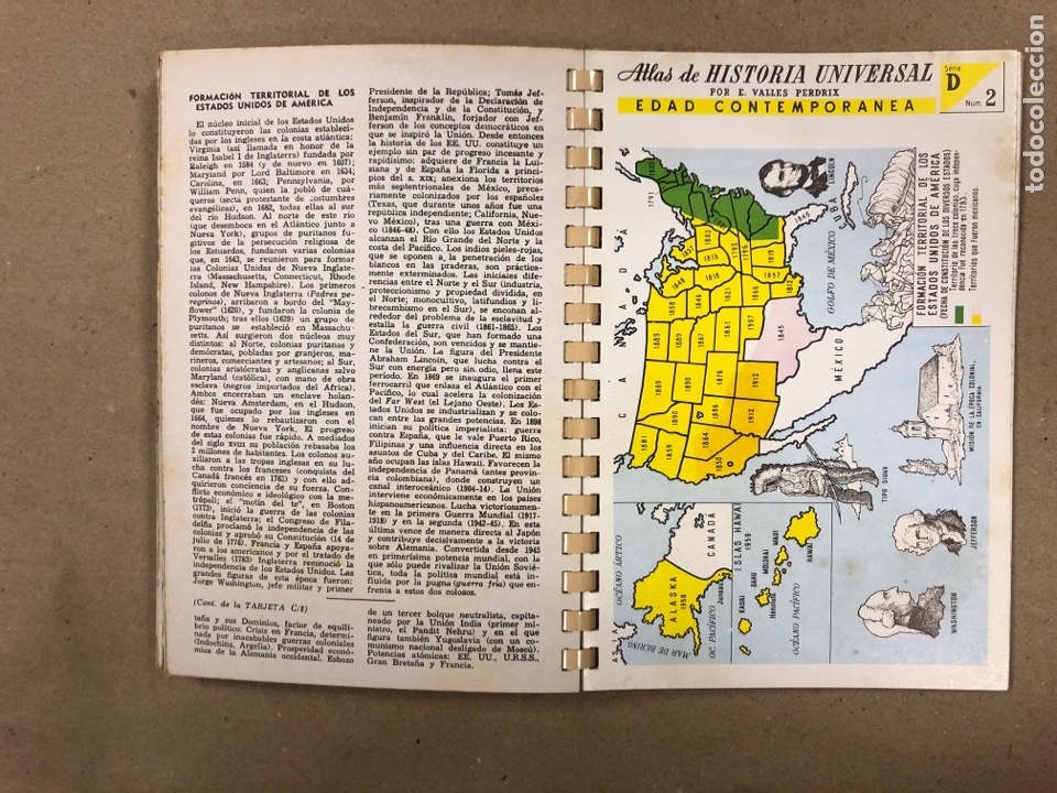 Libros de segunda mano: ATLAS DE HISTORIA UNIVERSAL. E. VALL&Eacute;S. EDICIONES JOVER 1983. - Foto 7