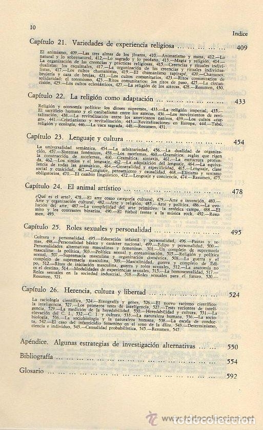 Libros de segunda mano: INTRODUCCI&Oacute;N A LA ANTROPOLOG&Iacute;A GENERAL - MARVIN HARRIS - Foto 4