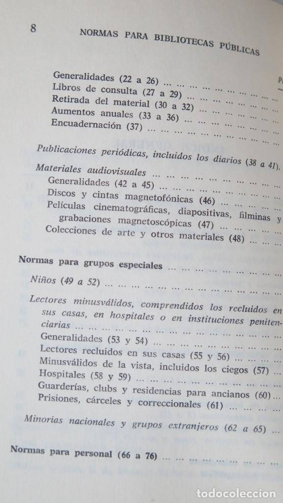 Libros de segunda mano: Normas para bibliotecas publicas - Foto 3