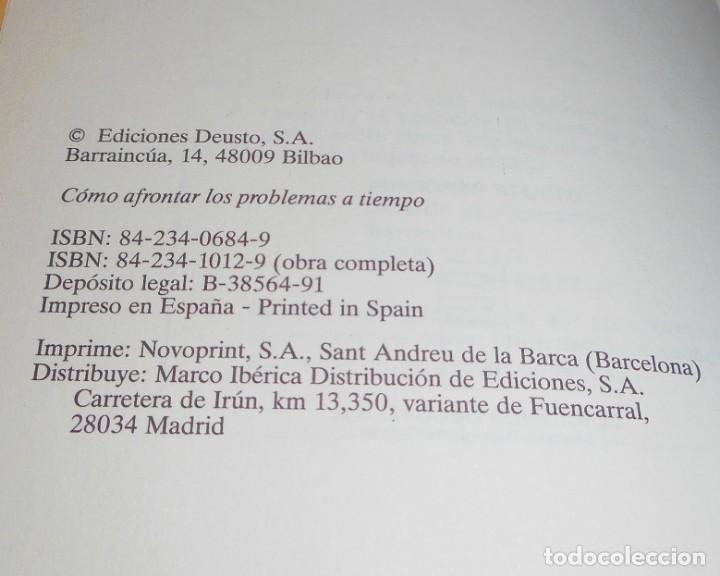 Libros de segunda mano: C&Oacute;MO AFRONTAR LOS PROBLEMAS A TIEMPO EDICIONES DEUSTO 1991 - Foto 3