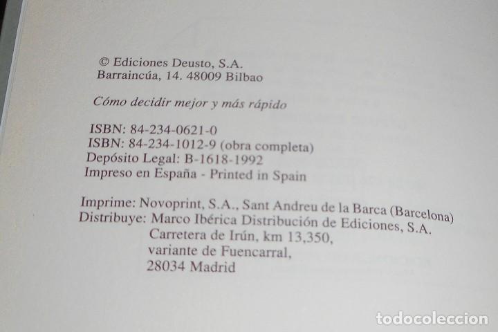 Libros de segunda mano: C&Oacute;MO DECIDIR MEJOR Y M&Aacute;S R&Aacute;PIDO EDICIONES DEUSTO 1992 - Foto 3