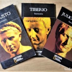 Libros de segunda mano: LOTE 3 LIBROS EMPERADORES ROMANOS (AUGUSTO, TIBERIO Y JULIO CESAR). Lote 158952558