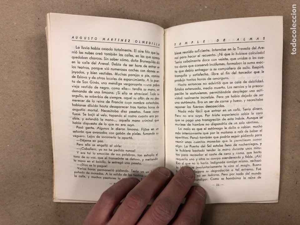 Libros de segunda mano: TEMPLE DE ALMAS. A MART&Iacute;NEZ OLMEDILLA: EDICIONES HYMSA 1942. - Foto 3