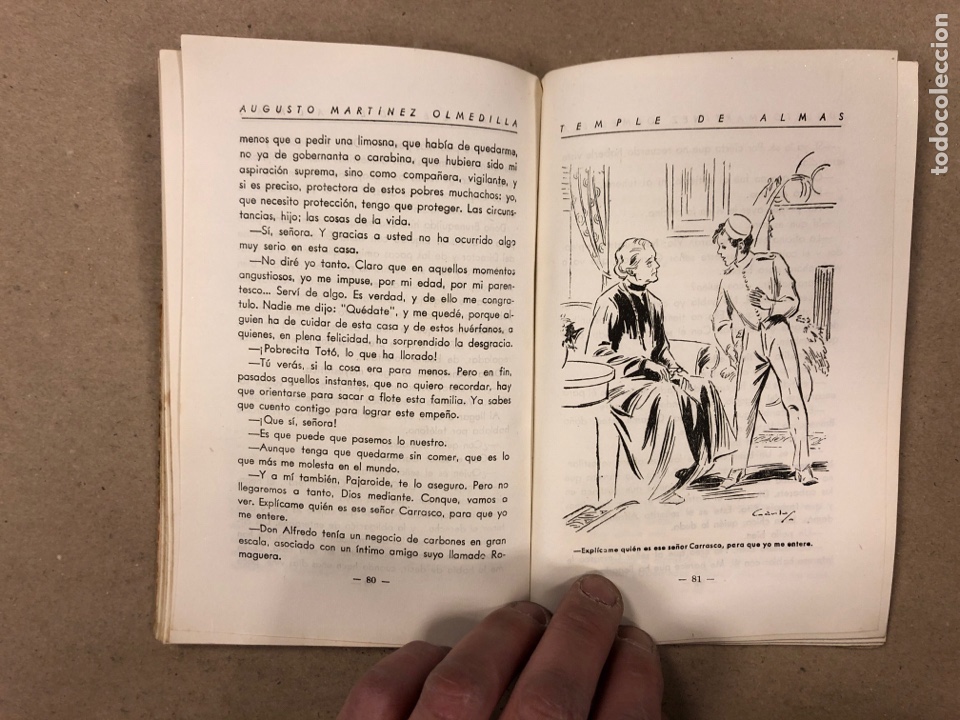 Libros de segunda mano: TEMPLE DE ALMAS. A MART&Iacute;NEZ OLMEDILLA: EDICIONES HYMSA 1942. - Foto 4