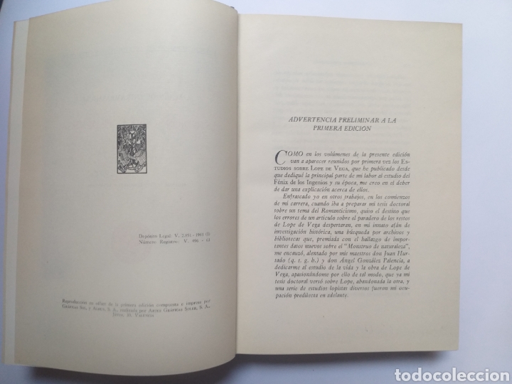 Libros de segunda mano: . Estudios sobre Lope de Vega . Joaqu&iacute;n de Entrambasaguas . 3 tomos - Foto 11