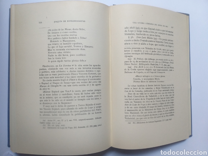 Libros de segunda mano: . Estudios sobre Lope de Vega . Joaqu&iacute;n de Entrambasaguas . 3 tomos - Foto 13