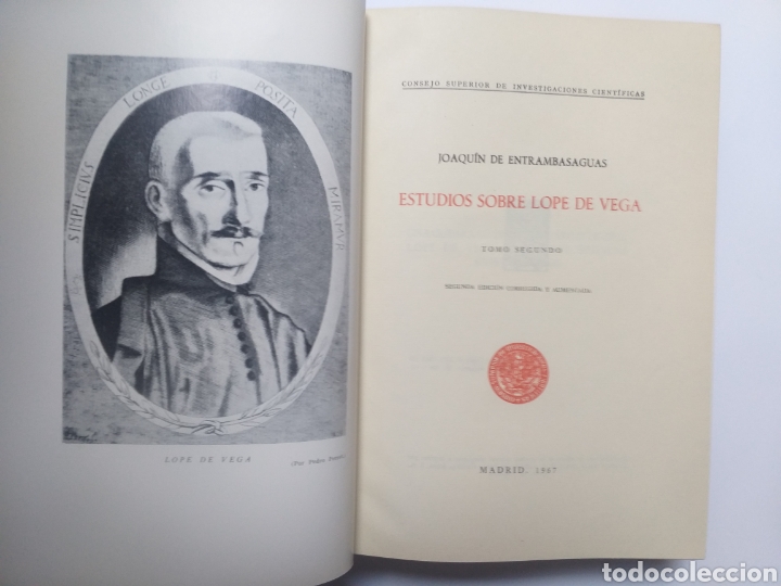 Libros de segunda mano: . Estudios sobre Lope de Vega . Joaqu&iacute;n de Entrambasaguas . 3 tomos - Foto 16