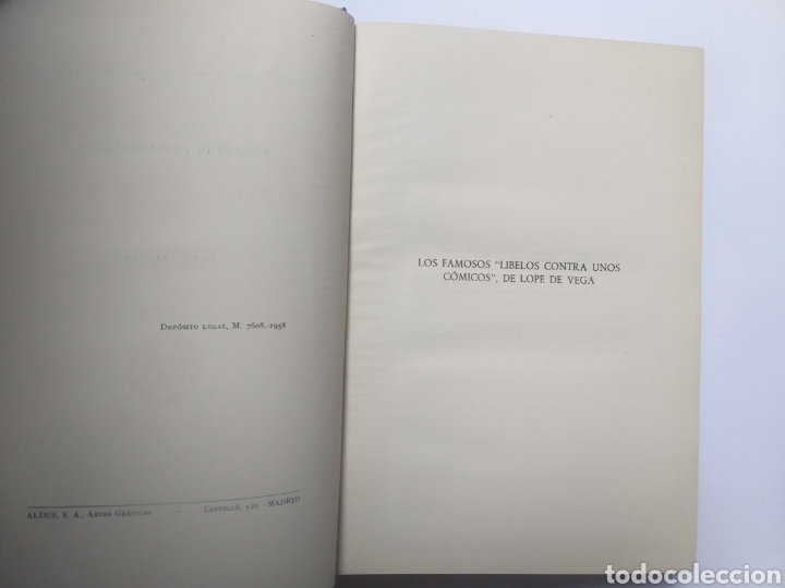 Libros de segunda mano: . Estudios sobre Lope de Vega . Joaqu&iacute;n de Entrambasaguas . 3 tomos - Foto 22