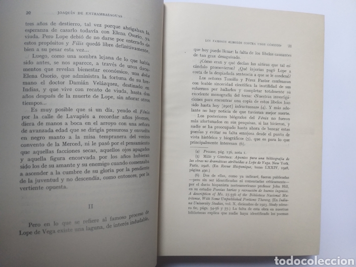 Libros de segunda mano: . Estudios sobre Lope de Vega . Joaqu&iacute;n de Entrambasaguas . 3 tomos - Foto 23