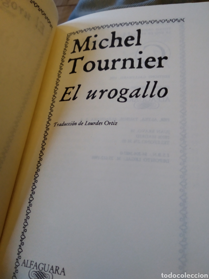 Libros de segunda mano: EL UROGALLO. MICHEL TOURNIER. #0047 - Foto 2