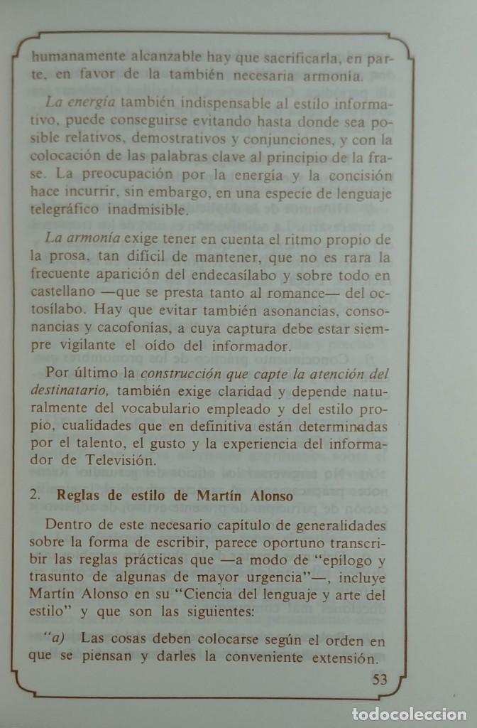 Libros de segunda mano: LIBRO DE ESTILO DE LOS SERVICIOS INFORMATIVOS DE T.V.E. / MIGUEL P&Eacute;REZ CALDER&Oacute;N. MADRID, 1985. - Foto 2