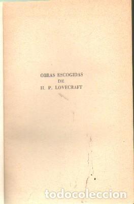 Libros de segunda mano: OBRAS ESCOGIDAS DE H.P.LOVECRAFT. A-LEXT-701