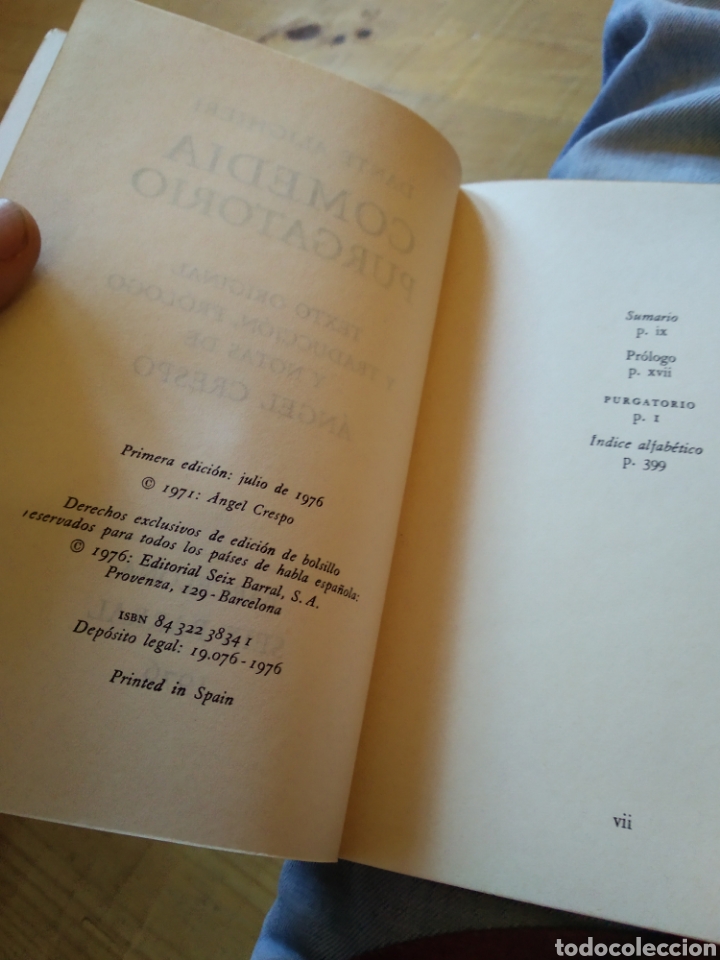 Libros de segunda mano: COMEDIA PURGATORIO. DANTE ALIGHIERI. #0306 - Foto 2
