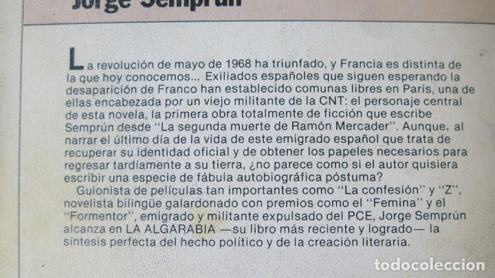 Libros de segunda mano: LA ALGARABIA. JORGE SEMPRUN - Foto 3