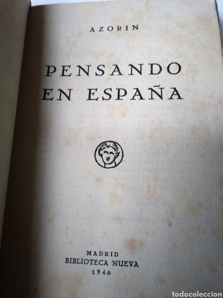 Libros de segunda mano: PENSANDO EN ESPA&Ntilde;A. AZORIN. BIBLIOTECA NUEVA. MADRID 1940. - Foto 3