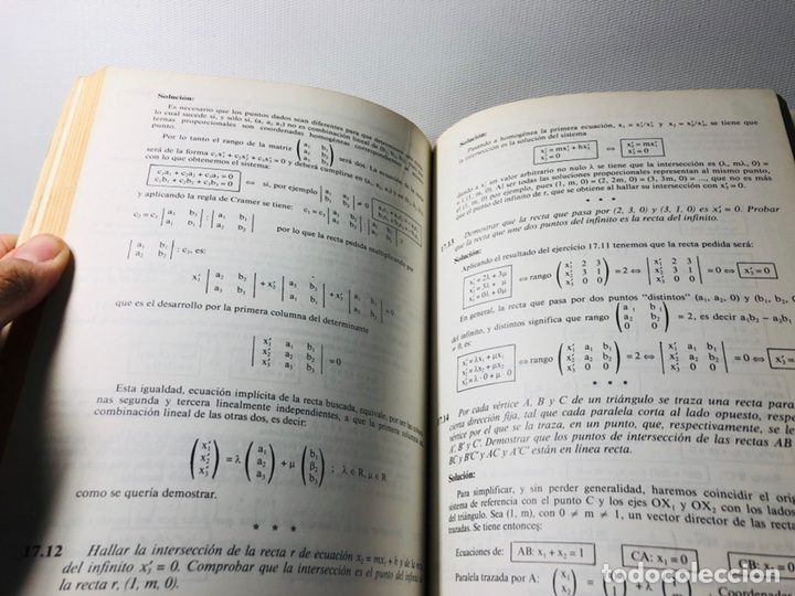 Libros de segunda mano: &Aacute;LGEBRA LINEAL Y GEOMETR&Iacute;A &bull;&bull;&bull; EJERCICIOS&bull;&bull; ED. MARFIL - Foto 3