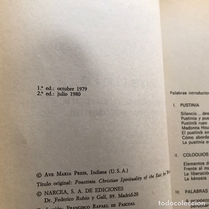 Libros de segunda mano: Pustina. Catherine de Hueck. Muy dif&iacute;cil - Foto 4