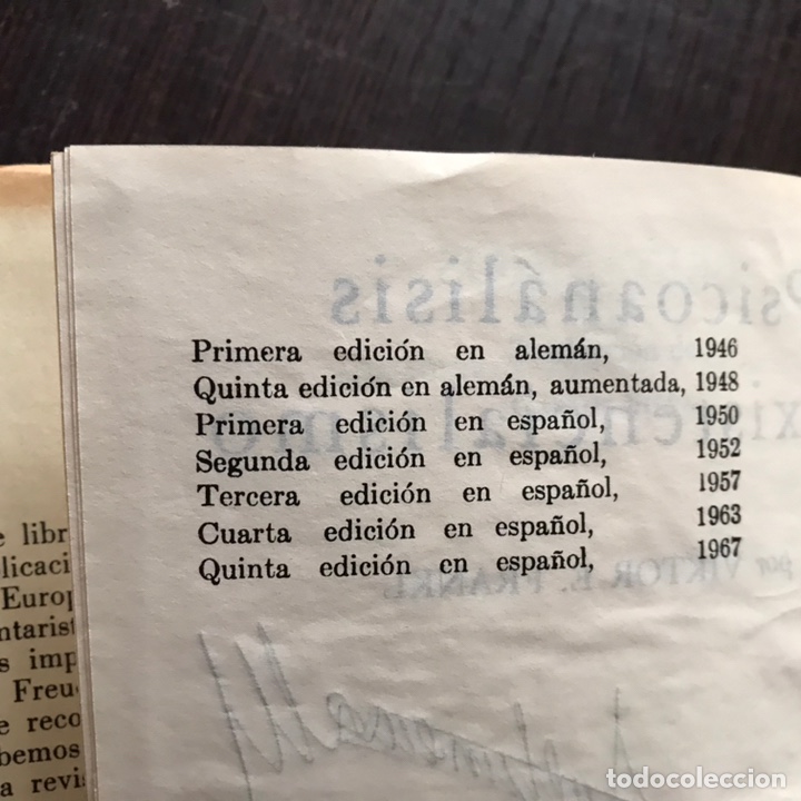 Libros de segunda mano: Psicoan&aacute;lisis y existencialismo. V. E. Frankl - Foto 3