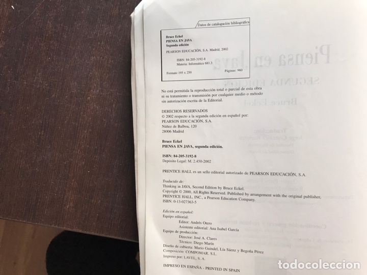 Libros de segunda mano: Piensa en Java. Bruce Eckel - Foto 4