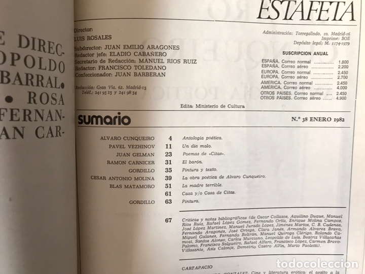 Libros de segunda mano: Nueva Estafeta. 40 primeros n&uacute;meros. - Foto 4