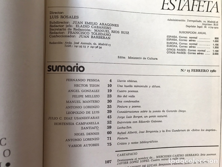 Libros de segunda mano: Nueva Estafeta. 40 primeros n&uacute;meros. - Foto 24