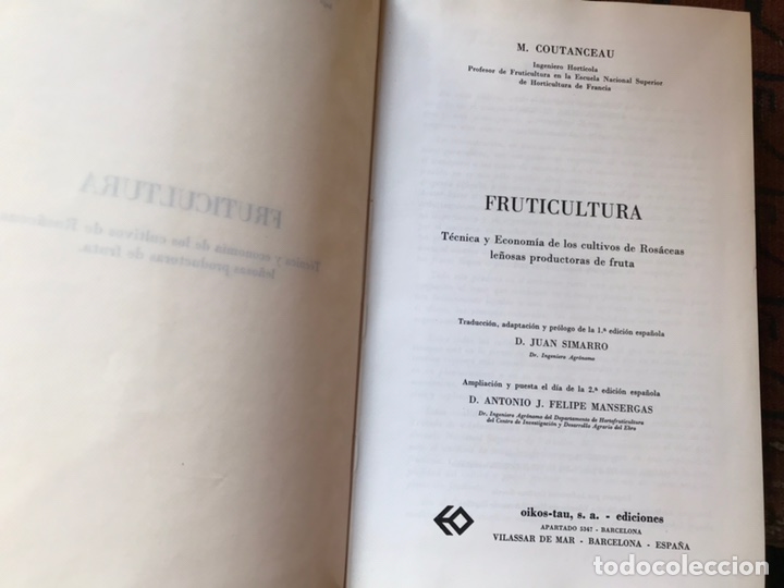 Libros de segunda mano: Fruticultura. M. Coutanceau - Foto 2