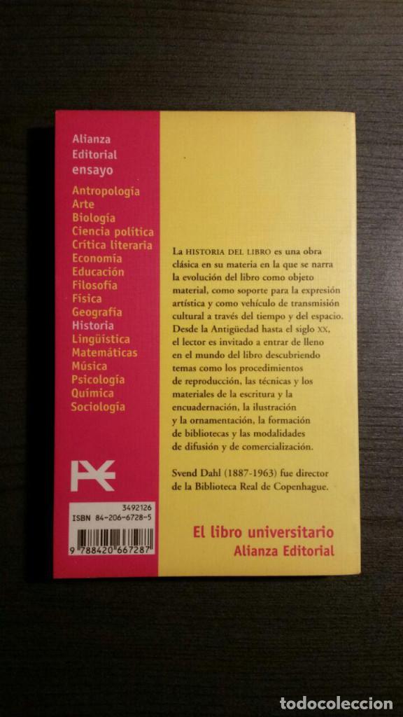 Libros de segunda mano: Historia del libro. Svend Dahl .Alianza Editorial - Foto 6