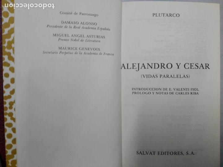 Libros de segunda mano: ALEJANDRO Y CESAR - PLUTARCO - Foto 3