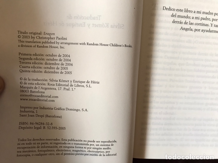 Libros de segunda mano: Dragon. Christopher Paolini. - Foto 5