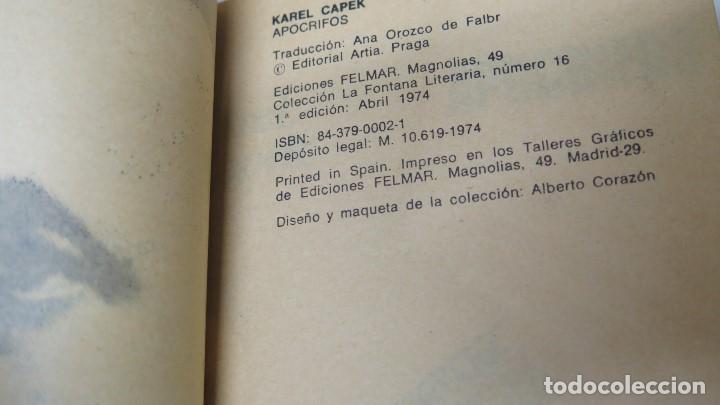 Libros de segunda mano: APOCRIFOS. KAREL CAPEK - Foto 3